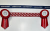 13.5” Red & White Browband