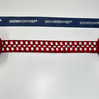 13.5” Red & White Browband