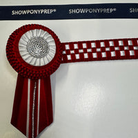 13.5” Red & White Browband