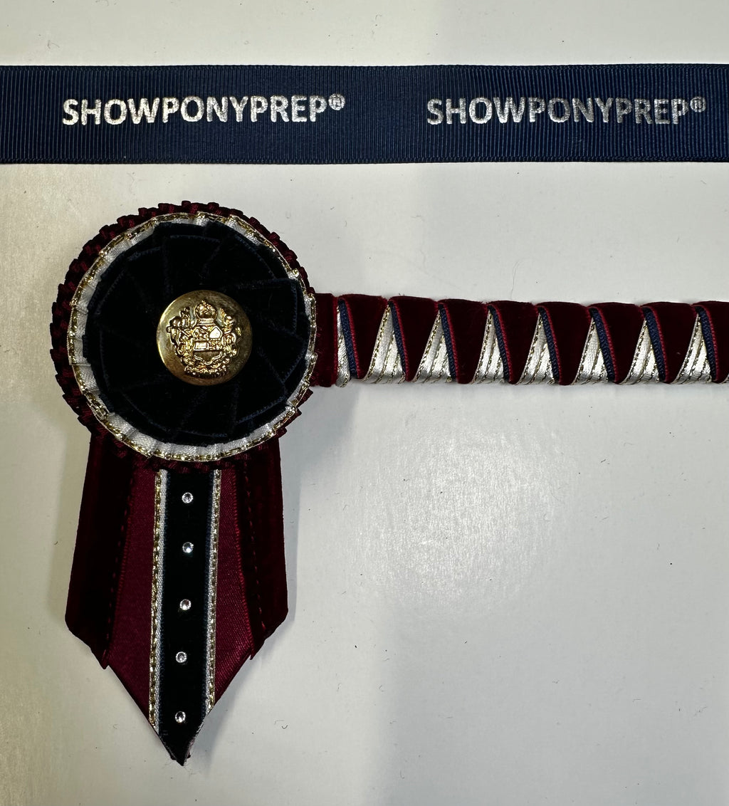 13.5” Navy, Red & Silver Browband