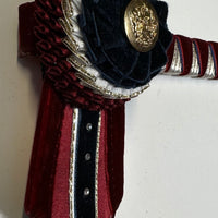 13.5” Navy, Red & Silver Browband