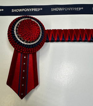 13.5”Red & Navy Browband