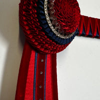 13.5”Red & Navy Browband