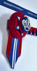 13.5” Red, Blue, White & Silver Browband