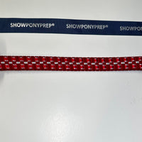 13.5” Red, White & Silver Browband