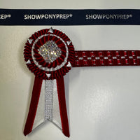 13.5” Red, White & Silver Browband