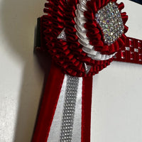 13.5” Red, White & Silver Browband