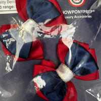 Bows - Burgundy, Navy & WHite