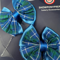 Bows - Blue Tartan