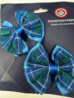 Bows - Blue Tartan