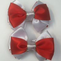 Bows - Red & White Clip on