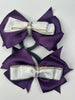 Bows - Purple & White