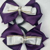 Bows - Purple & White