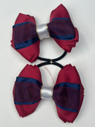 Bows - Burgundy, Navy & White