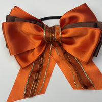 Junior Bow - Orange & Brown