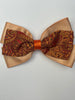 Junior Bow - Orange Rustic Paisley Print