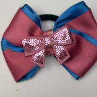 Junior Bow - Pink & Blue