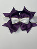 Junior Bow - Purple & White