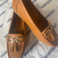 SALE SHOES - Comfort loafers (D camel snaffle)