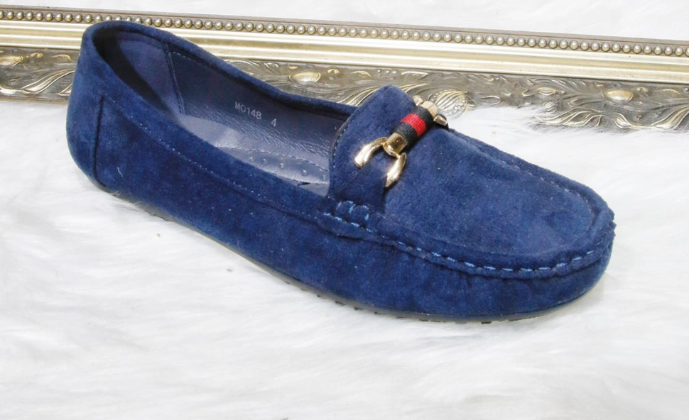 Navy suede soft style comfort shoe