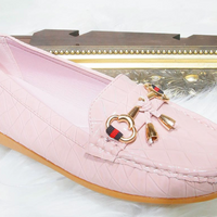 Sugar pink comfort shoe with tassel snaffle detail