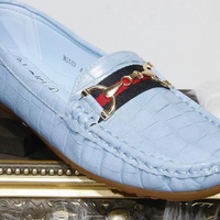 Denim Blue Comfort Shoe with snaffle detail