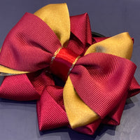 Luxury Bows: Burgundy & Old Gold Layered Bows