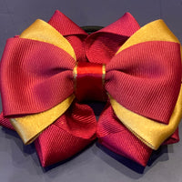 Luxury Bows: Burgundy & Old Gold Layered Bows
