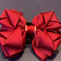 Luxury Bows: Dark red plain bows in luxury layered design