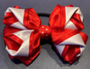 Luxury Bows: Red & White stunning twisted bows with polka dot centre