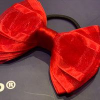 Luxury Bows: Simple Red organza layered bows with grosgrain base layer