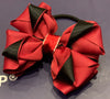 Luxury Bows: Burgundy with black and silver detailing