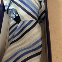 Velcro tie - All the blues striped