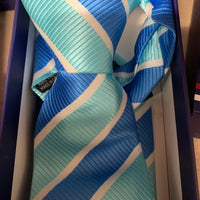 Velcro tie - Bold blue stripe tie