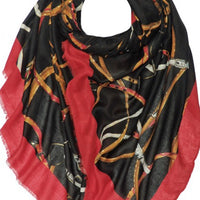 Long chain, Stirrup, Bit themed scarf - SALE