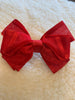 Red tulle layered 5” bows (no tails)