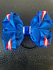 Luxury Bows: Royal blue and red twist bows