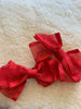 Red tulle layered 5” bows (no tails)