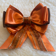 Orange & Brown Junior Ridden Bow 5.5” with tails