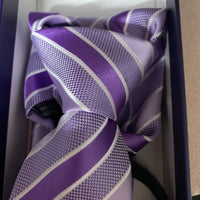 Velcro tie- purple candy stripe tie