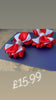 Red, white with silver centre spin layered bows 3” bows (no tails)